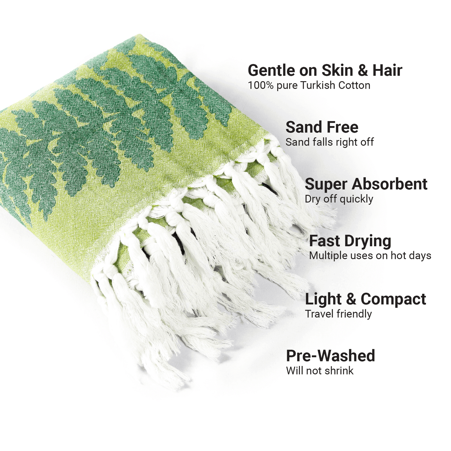 Turkish Towel | Single Set | Green